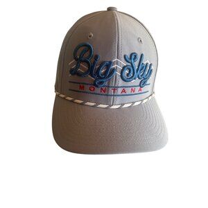 Big Sky Montana Adjustable Snapback Hat By Zephyr 100% Polyester Gray